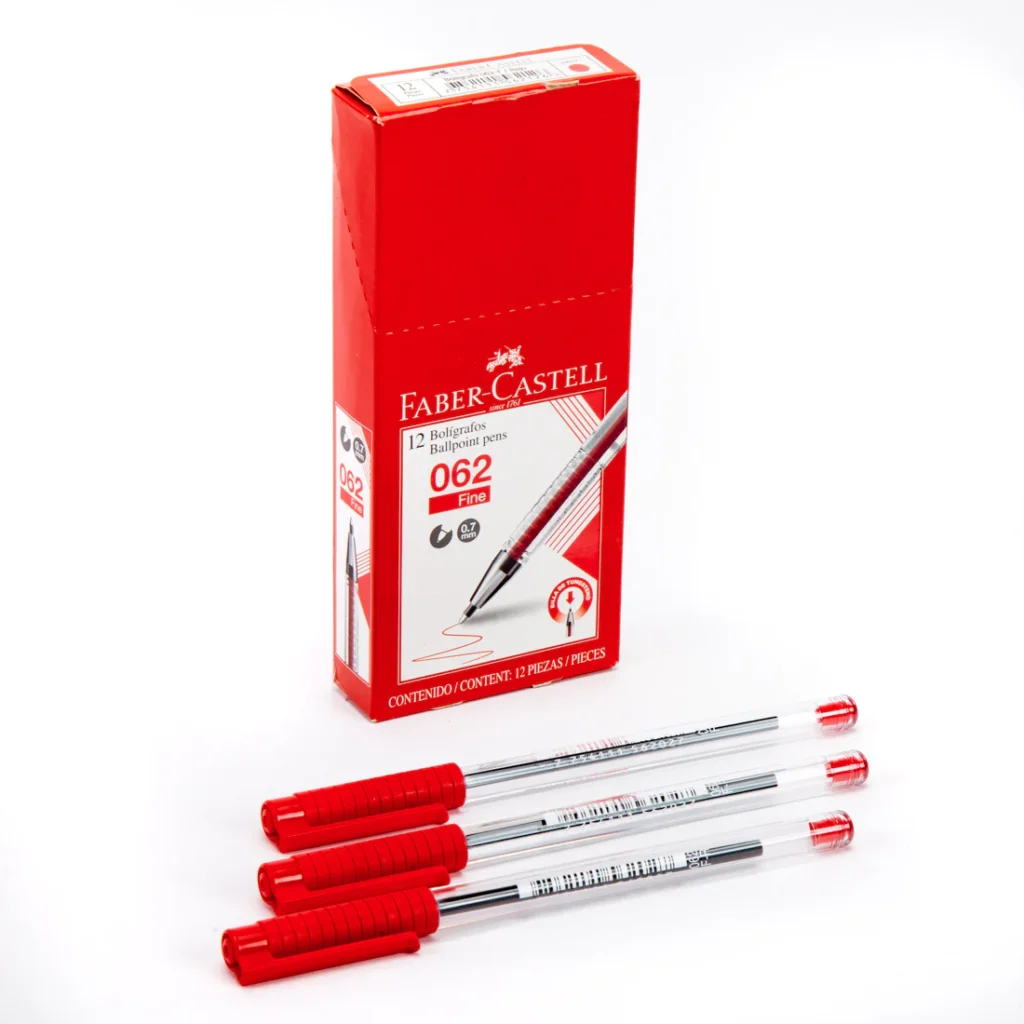 bolígrafo azul 0.7mm faber castell — caja