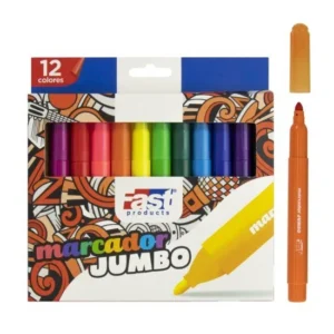 marcadores jumbo 12 colores fast