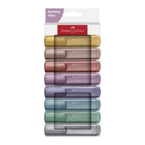 estuche de resaltadores faber castell col. metálicos — 8 unidades